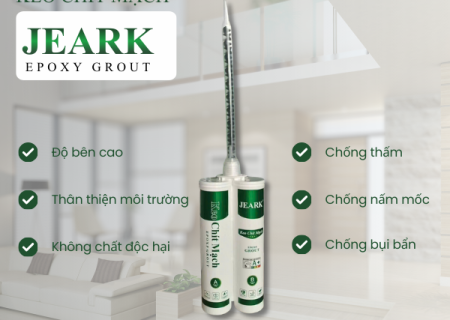 Keo chít mạch epoxy JEARK cao cấp chuyên dụng cho ron gạch khu vực ngoài trời